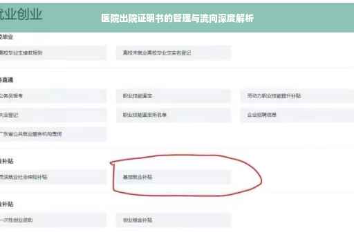 医院出院证明书的管理与流向深度解析