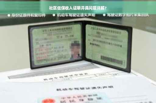社区低保收入证明开具问题详解?