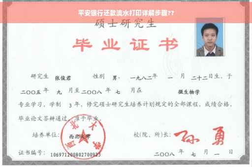 平安银行还款流水打印详解步骤??
