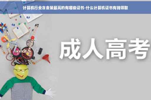 计算机行业含金量最高的有哪些证书-什么计算机证书有钱领取