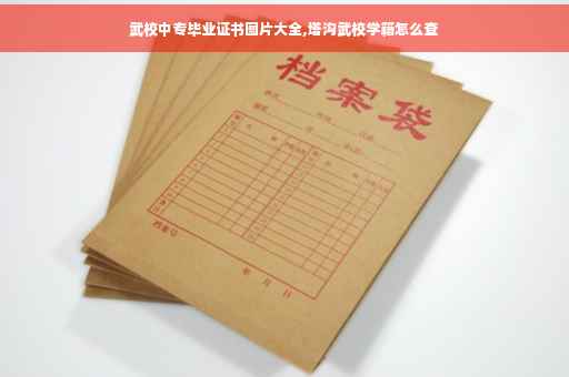 武校中专毕业证书图片大全,塔沟武校学籍怎么查