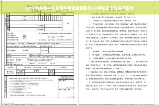 20年前的高中毕业证学校还查得到吗,中学学历毕业证书图片