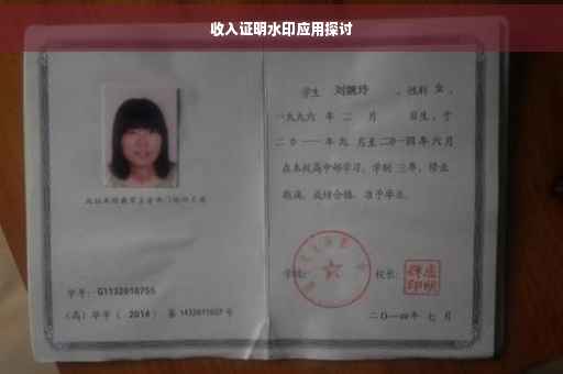 收入证明水印应用探讨