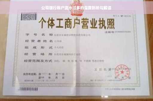 公司银行账户流水过多的深度剖析与解读