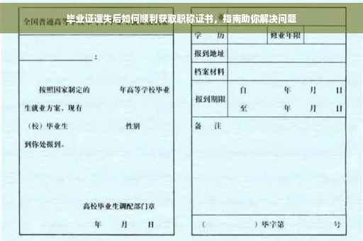 毕业证遗失后如何顺利获取职称证书，指南助你解决问题