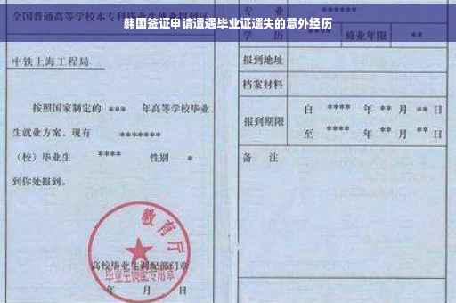 韩国签证申请遭遇毕业证遗失的意外经历