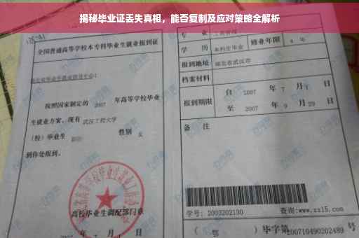 揭秘毕业证丢失真相，能否复制及应对策略全解析
