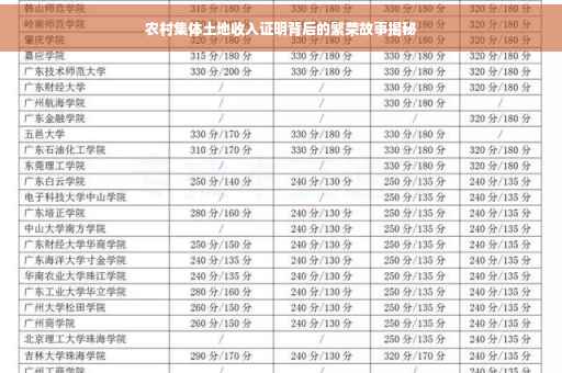 农村集体土地收入证明背后的繁荣故事揭秘