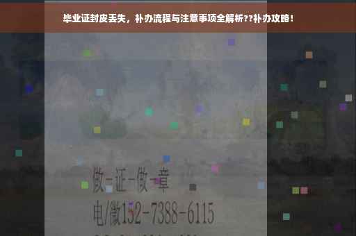 毕业证封皮丢失，补办流程与注意事项全解析??补办攻略！