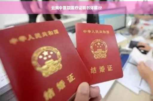 云南中医院医疗证明书详解??