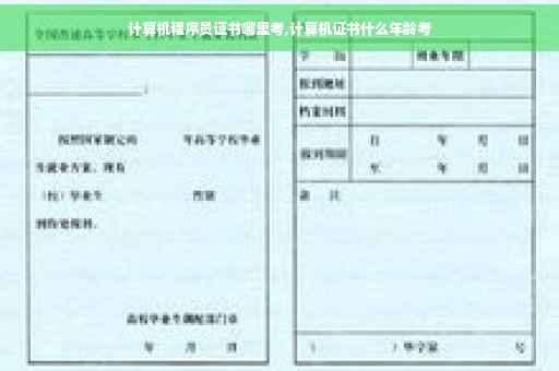 计算机程序员证书哪里考,计算机证书什么年龄考