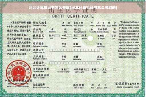 河北计算机证书怎么考取(河北计算机证书怎么考取的)