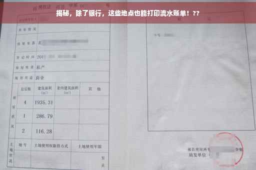 揭秘，除了银行，这些地点也能打印流水账单！??