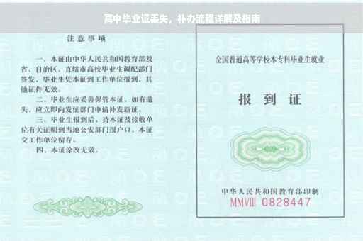 高中毕业证丢失，补办流程详解及指南