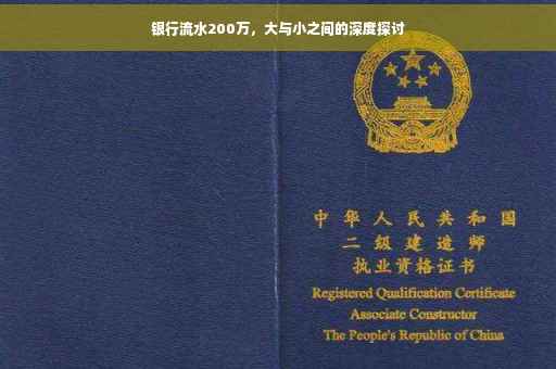 银行流水200万，大与小之间的深度探讨