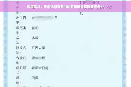 深度解析，疾病诊断证明书的开具难易程度与要点??
