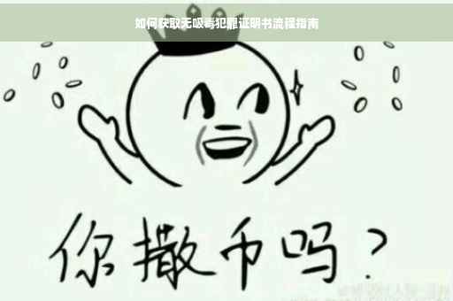 如何获取无吸毒犯罪证明书流程指南