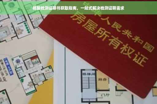核酸检测证明书获取指南，一站式解决检测证明需求