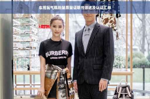 车用氢气瓶批量质量证明书详述及认证汇总
