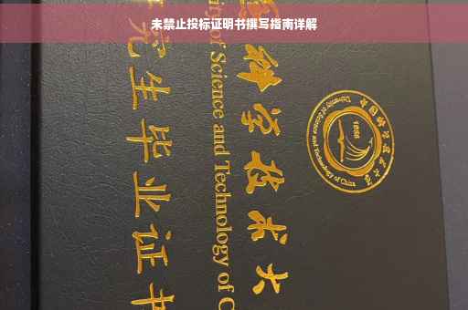 未禁止投标证明书撰写指南详解