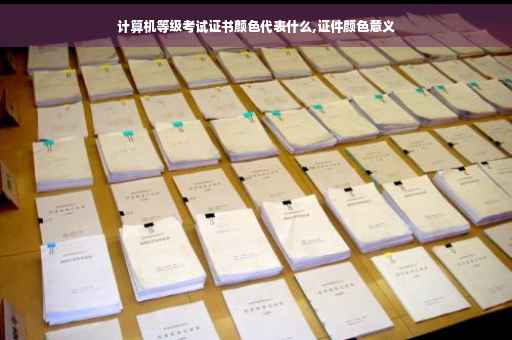 计算机等级考试证书颜色代表什么,证件颜色意义