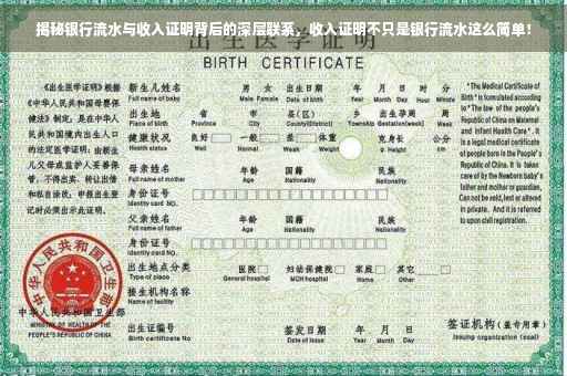 揭秘银行流水与收入证明背后的深层联系，收入证明不只是银行流水这么简单！