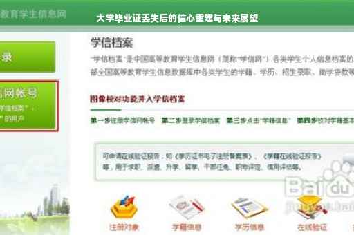 大学毕业证丢失后的信心重建与未来展望