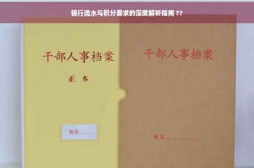 银行流水与积分要求的深度解析指南 ??