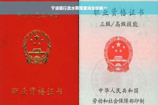 宁波银行流水明细查询全攻略??