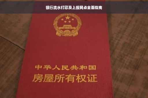 银行流水打印及上报网点全面指南