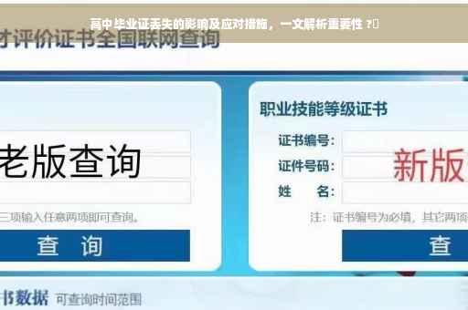高中毕业证丢失的影响及应对措施，一文解析重要性 ?✨
