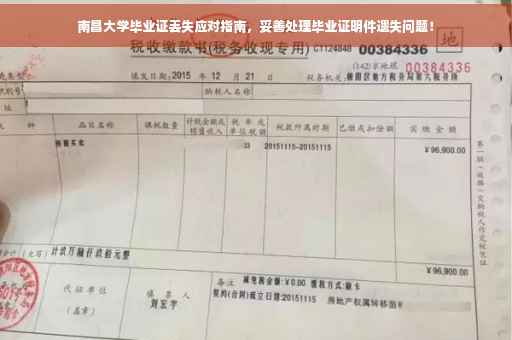 南昌大学毕业证丢失应对指南，妥善处理毕业证明件遗失问题！