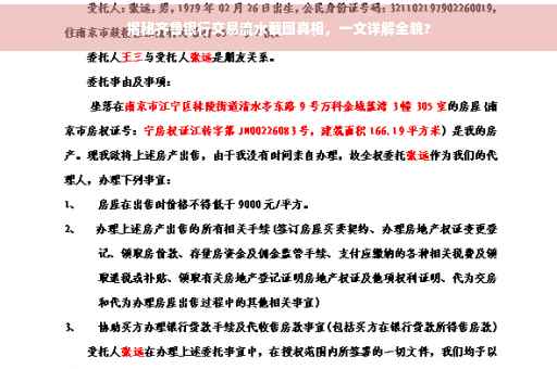 揭秘齐鲁银行交易流水截图真相，一文详解全貌?