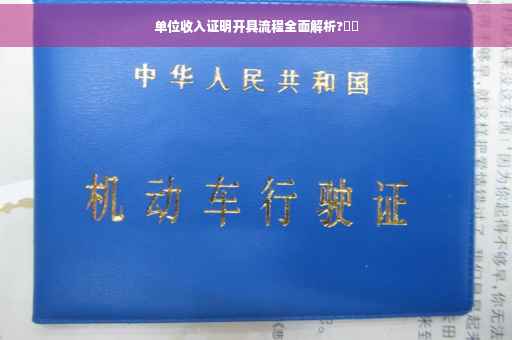 单位收入证明开具流程全面解析?⚡️