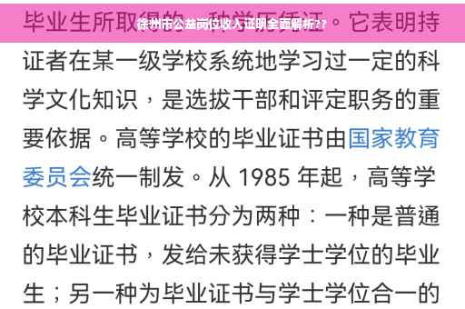 徐州市公益岗位收入证明全面解析??