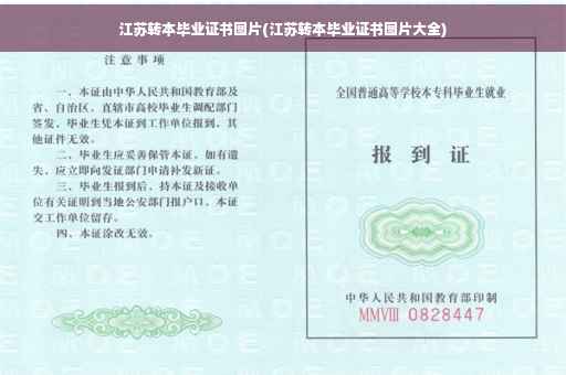 江苏转本毕业证书图片(江苏转本毕业证书图片大全)