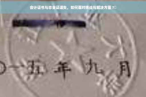 会计证书与毕业证遗失，如何面对挑战与解决方案 ?✨