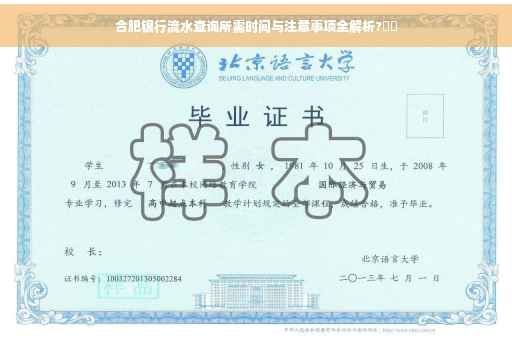 合肥银行流水查询所需时间与注意事项全解析?⚡️