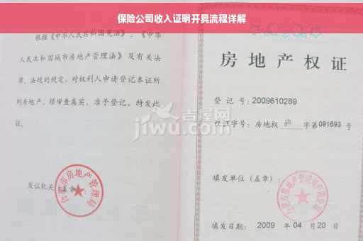 保险公司收入证明开具流程详解