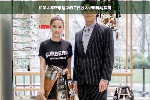 加拿大学签申请中的工作收入证明详解指南