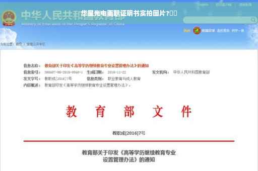 华星光电离职证明书实拍图片?⚡️