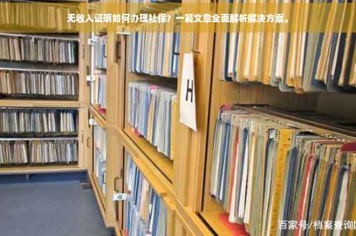 无收入证明如何办理社保？一篇文章全面解析解决方案。