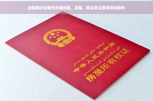 法院解约证明书办理详解，流程、要点及注意事项全解析