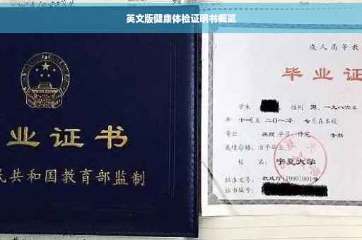 英文版健康体检证明书概览
