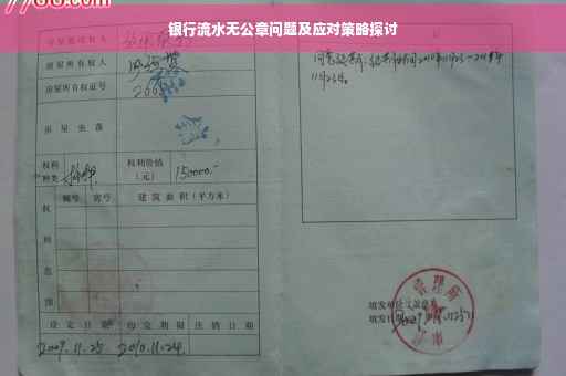 银行流水无公章问题及应对策略探讨