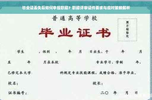 毕业证丢失后如何申报职称？职称评审证件要求与应对策略解析