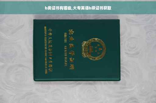 b类证书有哪些,大专英语b级证书获取