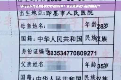 银行流水丰富如何助力贷款购车？全流程解读与策略指南??
