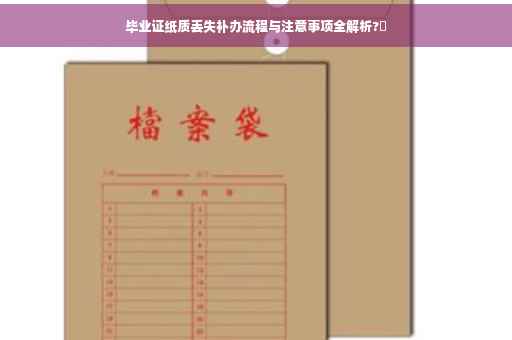 毕业证纸质丢失补办流程与注意事项全解析?✨