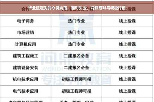 毕业证遗失的心灵震荡，面对失去，冷静应对与积极行动
